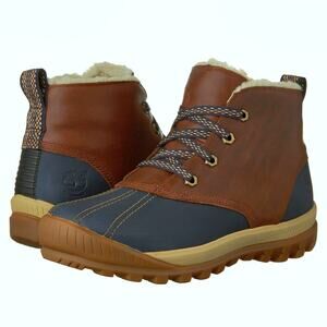 TIMBERLAND Mt Hayes Womens Brown Waterproof Leather Chukka Boots Sz 9 Navy Blue